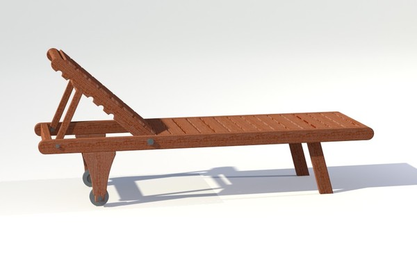 teak pool lounger 3d max - Teak Pool Lounger(1) by dlhartley